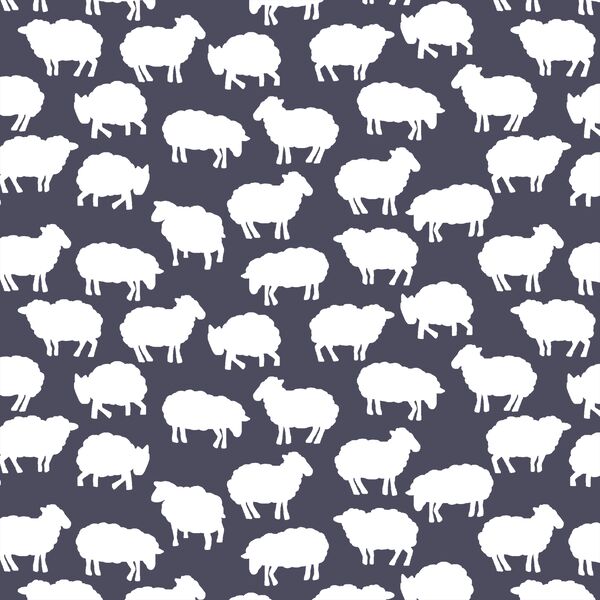 Sheep Silhouette in Ink