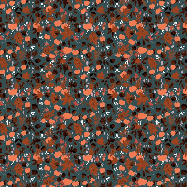 Acorns in Teal