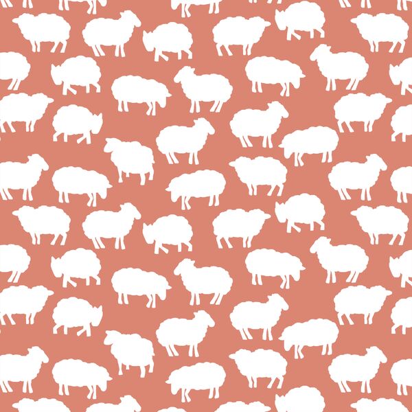 Sheep Silhouette in Desert Rose