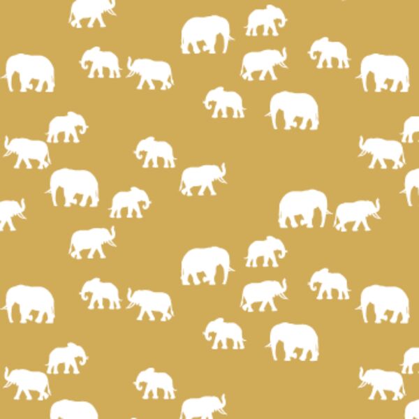 Elephant Silhouette in Straw