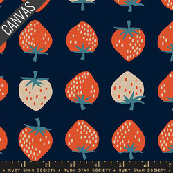 Strawberry Canvas in Navy