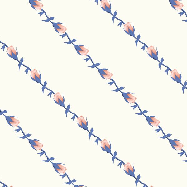 Rose Stripe in Porcelain