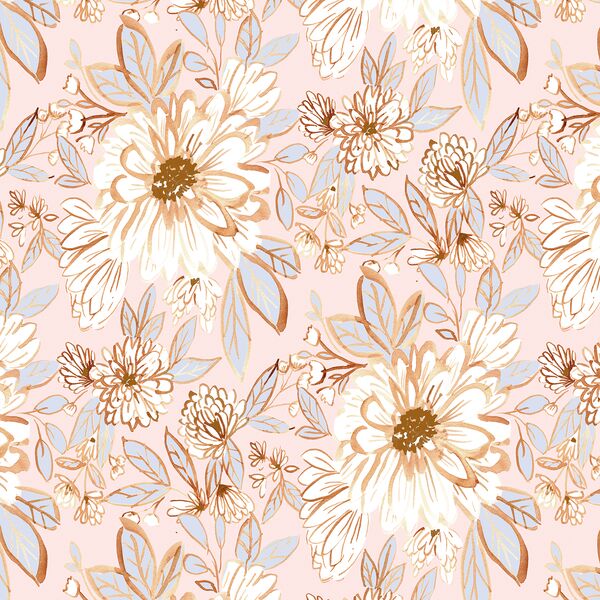 Lustrous Sunflowers in Marshmallow Pink