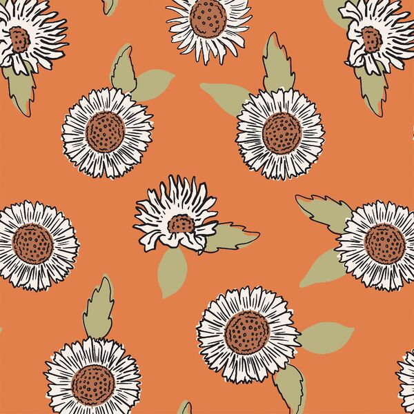 Berry Sunflowers in Vintage