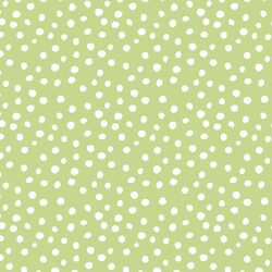 Little Modern Polka Dot in White on Lime Green
