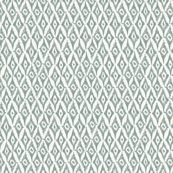 Ikat Diamonds in Pewter Blue on Cream
