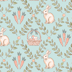 Hopscotch Harvest in Sweet Aqua