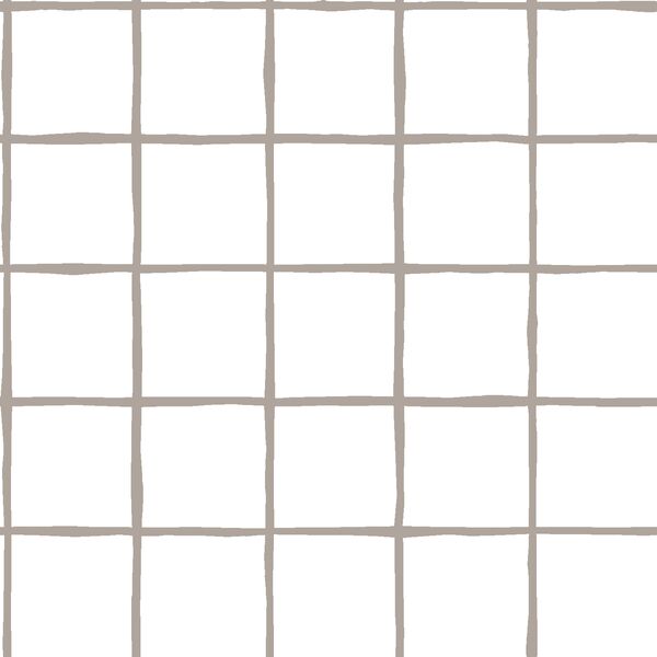 Windowpane in Taupe on White