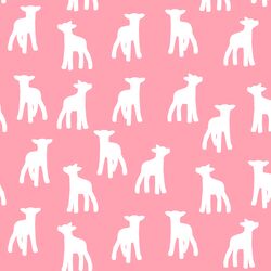 Lamb Silhouette in Rose Pink