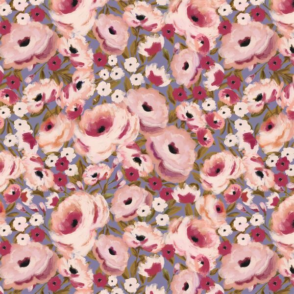 Garden Roses in Plum