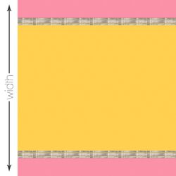 Pencil Double Border in Bright Lemon