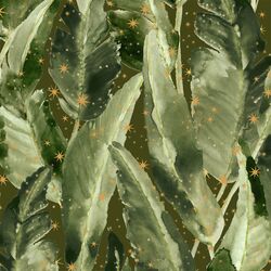 Large Starry Banana Leaf in Palm Green