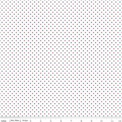 Swiss Dot in Patriotic on White