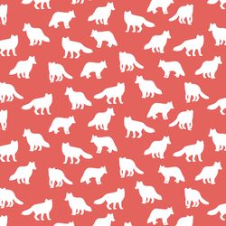 Little Fox Silhouette in Salmon