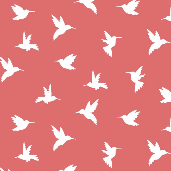 Hummingbird Silhouette in Poppy