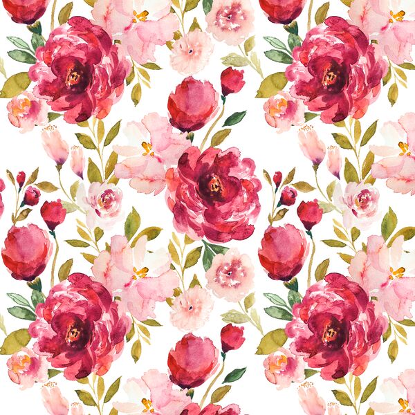 Peonies in Cranberry