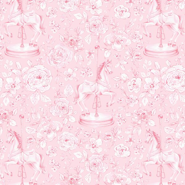 Carousel Horse in Rose Pink