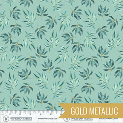 Sprig in Jade Metallic