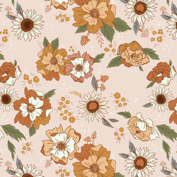 Golden Floral in Whisper Pink
