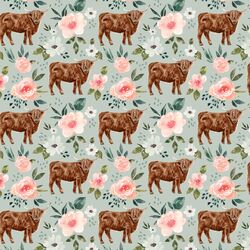 Little Highland Cow in Mint