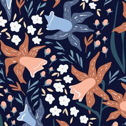 Large Garden Song in Midnight Blue