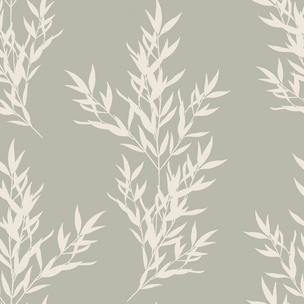Branches in Cream on Soft Olive