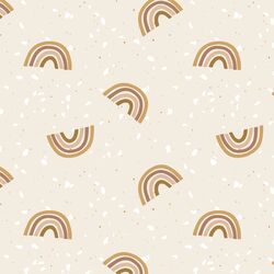Tossed Terrazzo Rainbows in Toffee