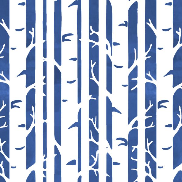 Birches in Blue Jay