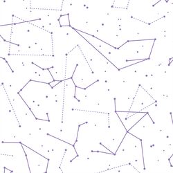 Star Charts in Amethyst on White