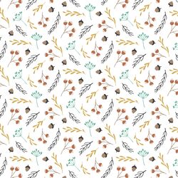 Woodland Foliage in White