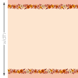 Fall Floral Double Border in Warm Cream