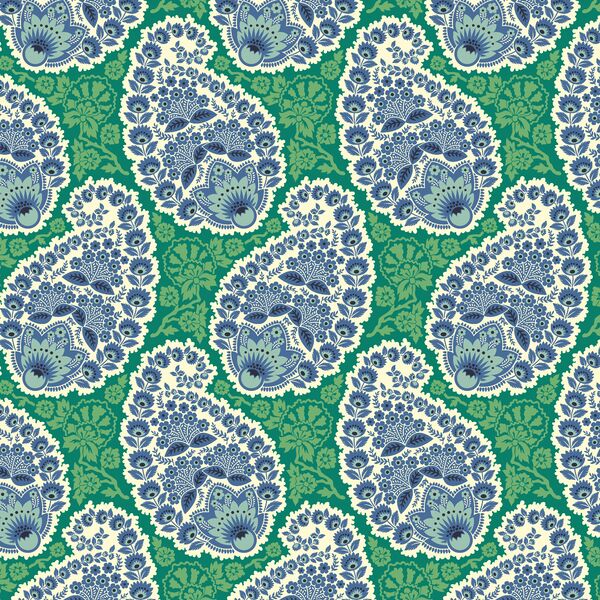 Paisley in Fresh Green