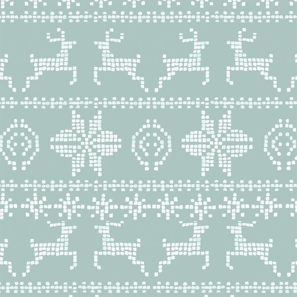 Winter Fair Isle in Icy Sage