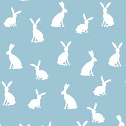 Cottontail Silhouette in Bluebell