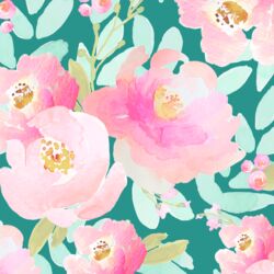 Plush Peonies in Jade Green