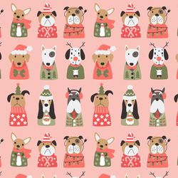 Holiday Pups in Candy Pink