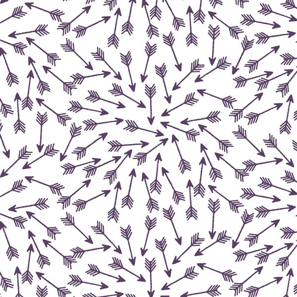 Arrows in Aubergine on White