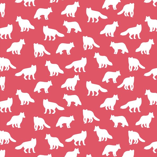 Little Fox Silhouette in Passion