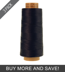 Black (9140-4000) - Silk Finish Cotton 40wt - 1600 Yards (3 Pack)