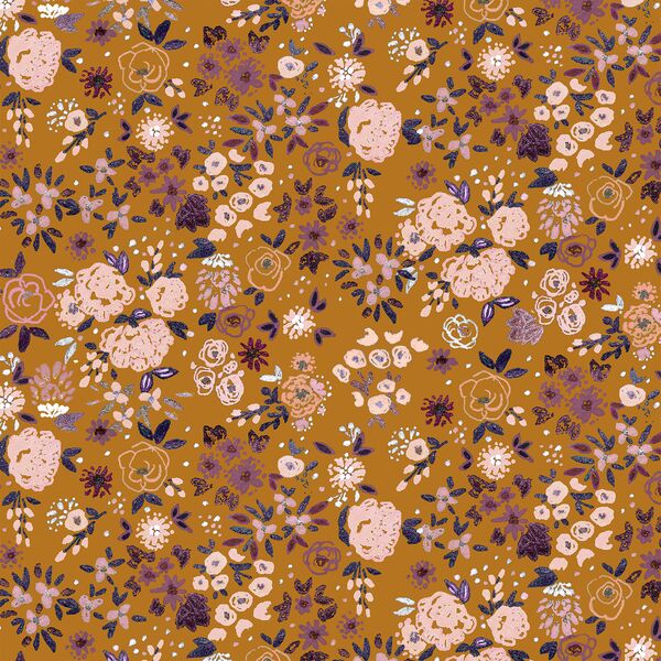 Ink Floral in Marigold