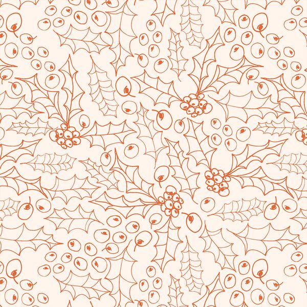 Holly Sketch in Tomato on Cloud