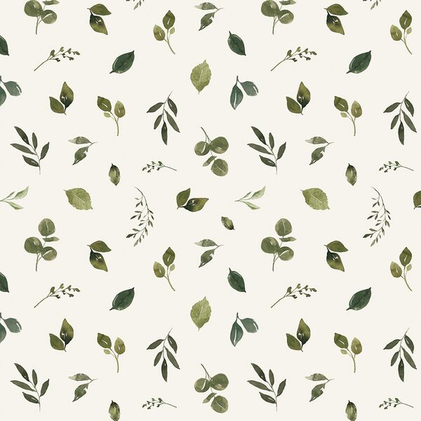 Scattered Leaves in Cream