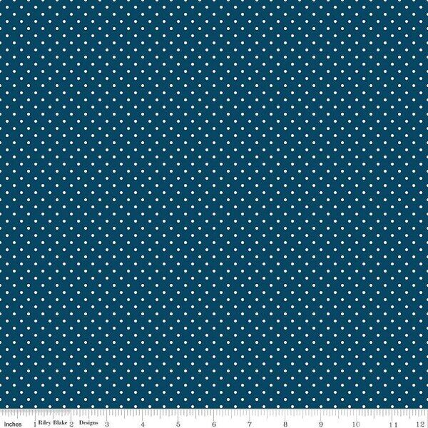 Swiss Dot in Oxford Blue