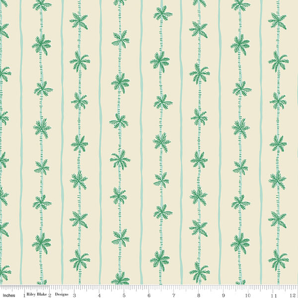 Palm Stripe in Sand Dollar
