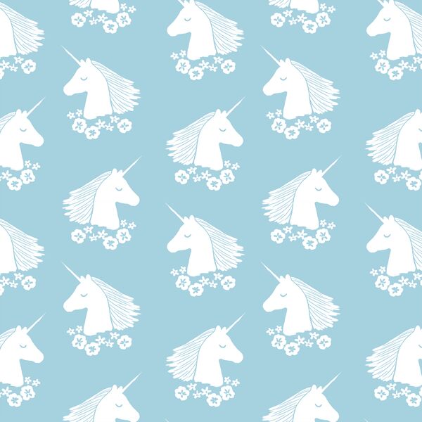 Unicorn Silhouette in Robins Egg