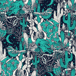 Wild West Whimsy in Navy Turquoise