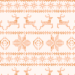 Winter Fair Isle in Frosted Clementine