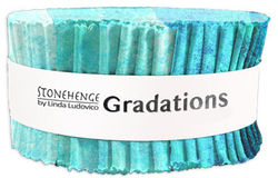 Stonehenge Gradations 2.5" Strip Roll in Peacock