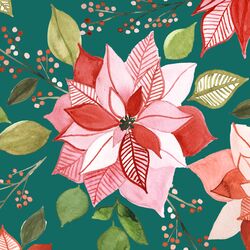 Poinsettia Berry in Emerald