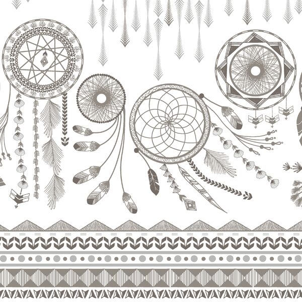 Dreamcatcher Border in Stone